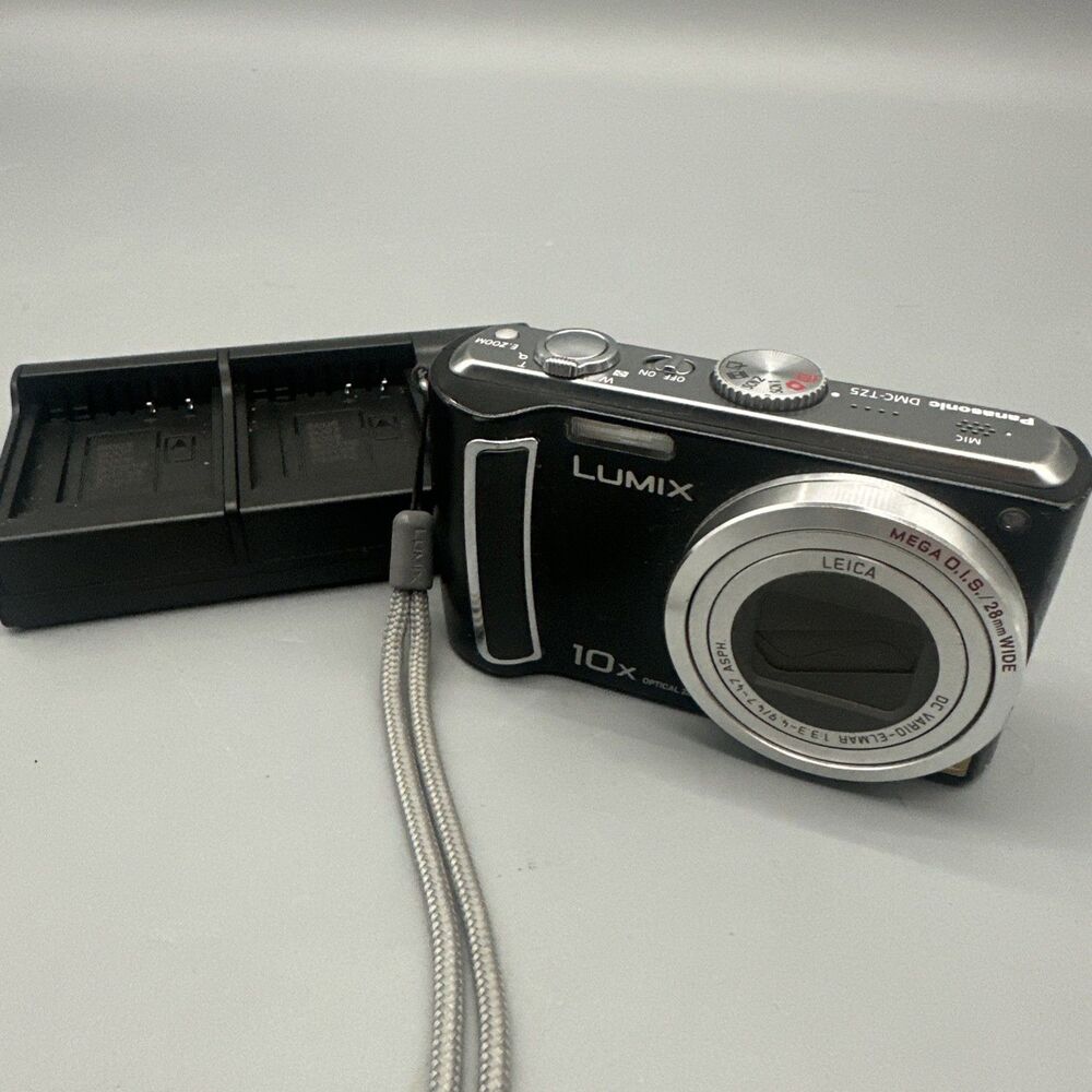 Panasonic Digital Camera Lumix DMC-TZ5 9.0MP Black Tested W/ Battery + Charger